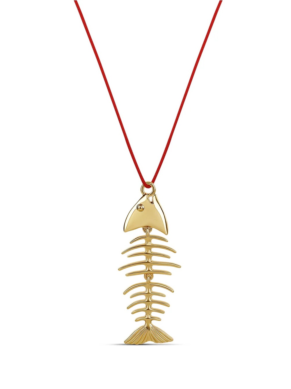 Lucky Fishbone Adjustable Necklace in Gold
 by Mayamar